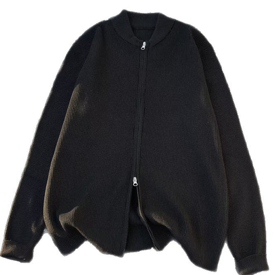 Unisex Grobgestrickte Oversize-Cardigan mit Rundhalsausschnitt und durchgehender Knopfleiste Shop Nory