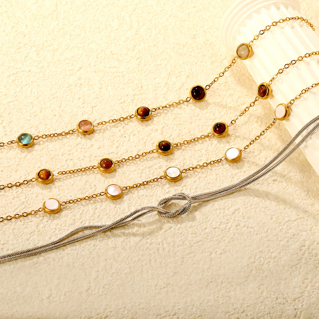 Damen Armband aus feinem Edelstahl mit Knoten-Design Shop Nory