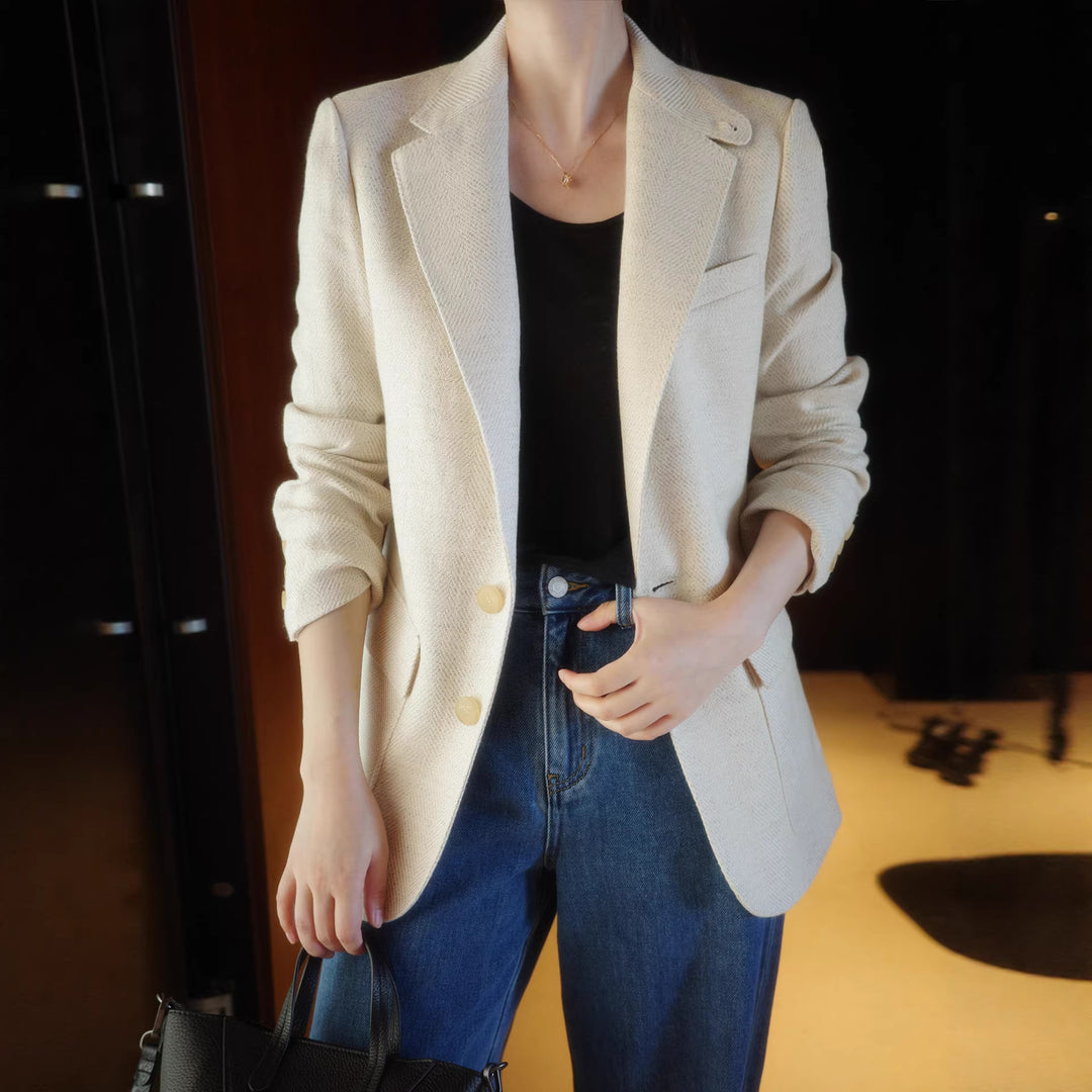 Damen Eleganter Strukturierter Blazer Shop Nory