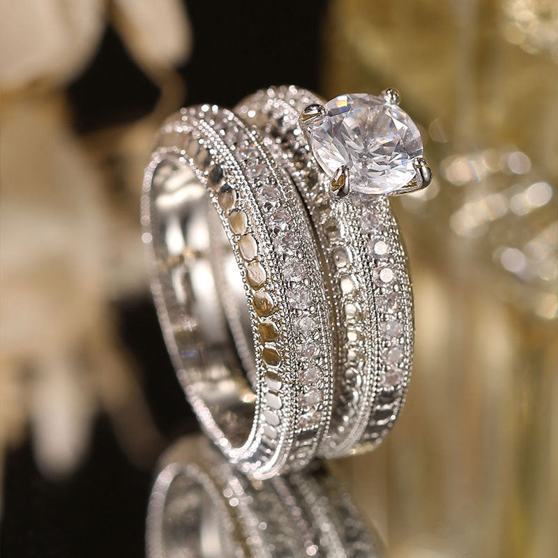 Damen Verlobungsring mit funkelndem Zirkonia-Besatz Shop Nory