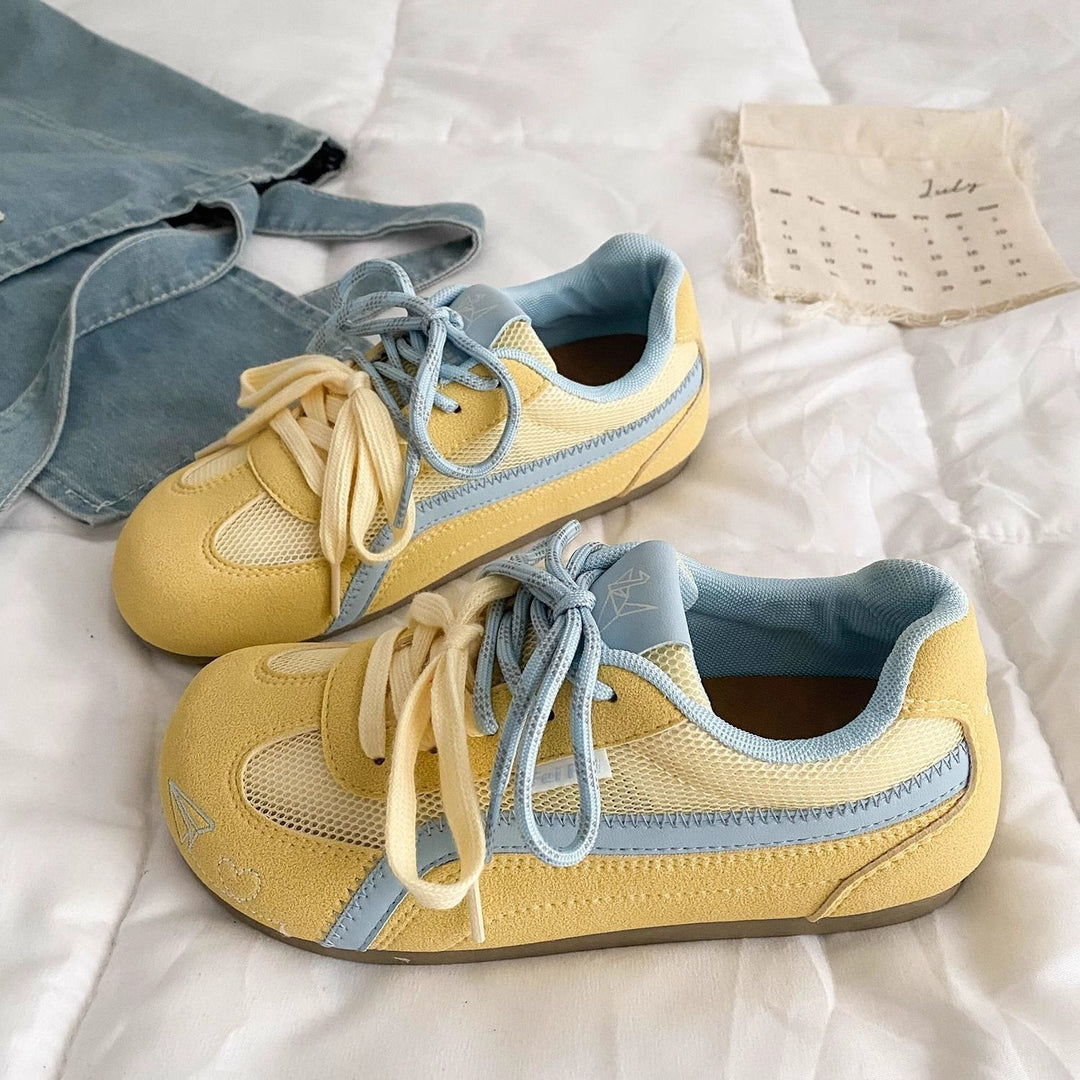 Damen Retro-sportliche Sneaker mit Wildleder- und Mesh-Mix sowie gepolsterter Komfortsohle Shop Nory
