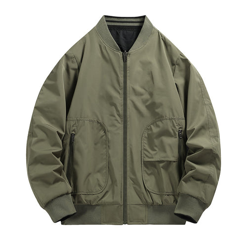 Herren leichte wasserabweisende Bomberjacke mit geripptem Kragen und Mehrfachtaschen Shop Nory
