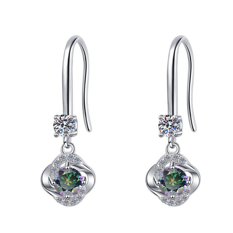 Damenohrringe mit funkelndem Zirkonia und elegantem Wellen-Design Shop Nory