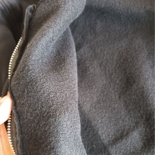 Damen nan zweiteiliges Lounge-Set mit Kapuzenjacke Reißverschluss und weiter Hose mit hohem Bund aus Sweatstoff Shop Nory