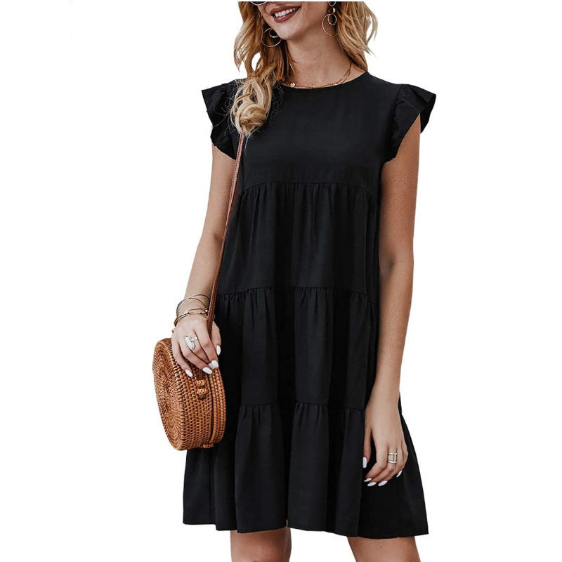 Damen Sommerkleid mit Rüschendetails und lässigem Schnitt