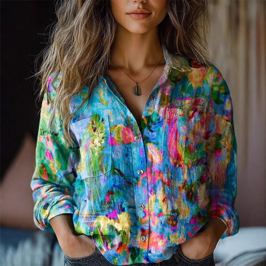 Damen Modische Bluse mit Paisleymuster Shop Nory