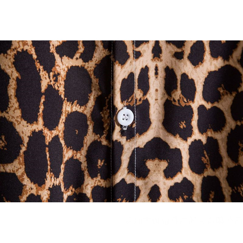Damen Kurzarmhemd im Leopardenmuster Shopnory