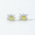Damenohrringe mit floralem Design und funkelnden Kristallen Shop Nory
