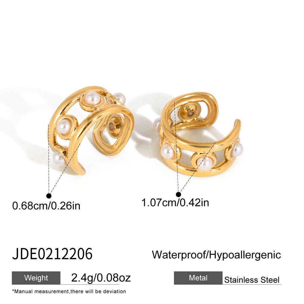 Damen Offener Ohrschmuck mit Perlendesign und hypoallergenen Eigenschaften Shop Nory
