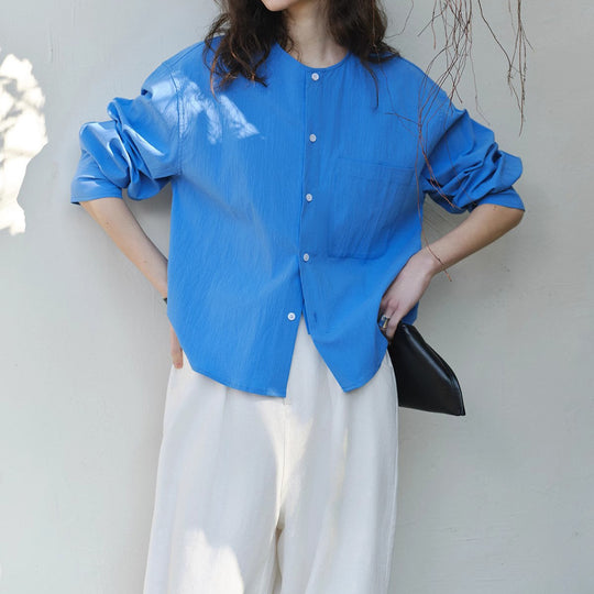 Damen Bequeme und lässige Bluse mit Knopfdetail Shop Nory