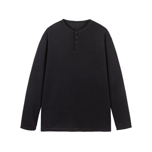 Unisex Thermisches Henley‑Shirt mit Waffelstruktur und langer Arm Shop Nory