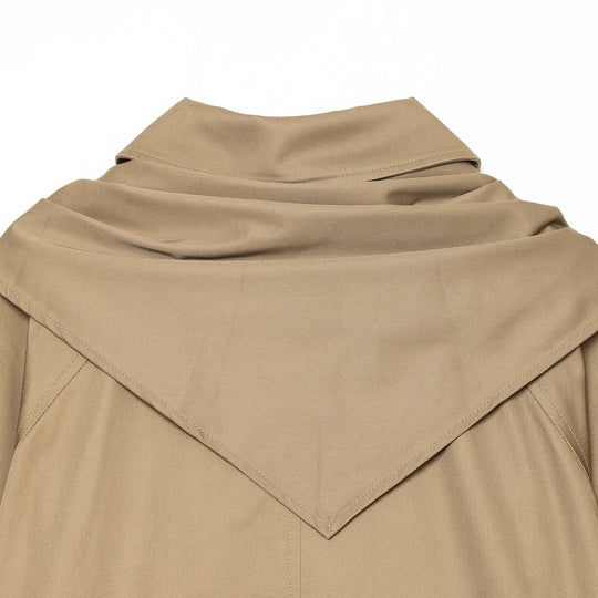Damen Cropped Trench‑Capejacke mit Schleifenkragen und kastiger Silhouette Shop Nory
