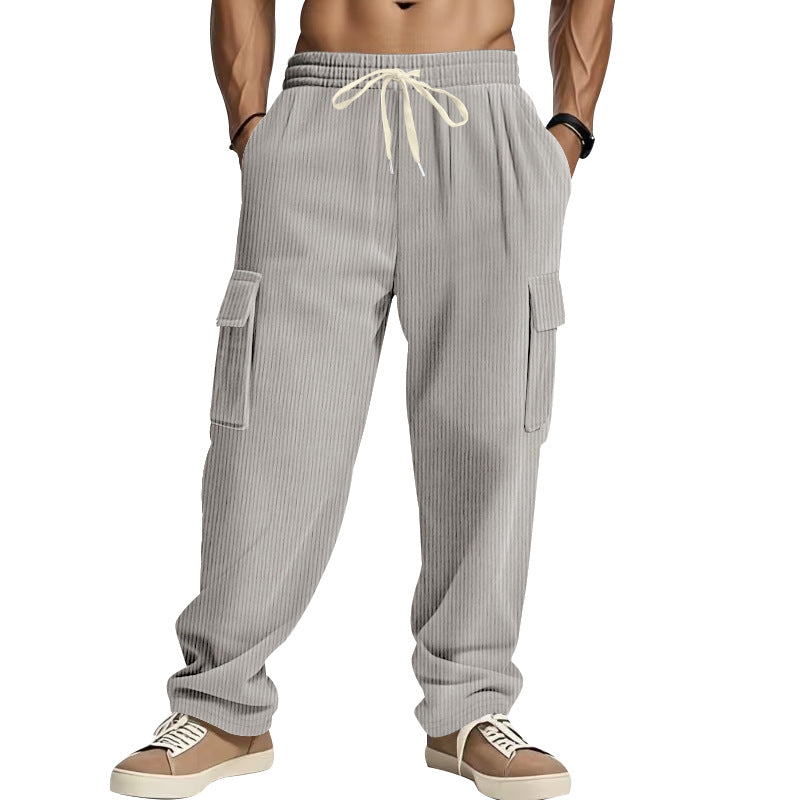 Herren Cordcargo-Hose mit weitem Bein, Tunnelzugbund und aufgesetzten Cargotaschen Shop Nory