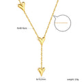 Damen Halskette mit herzförmigen Anhängern und verstellbarem Kettendesign Shop Nory