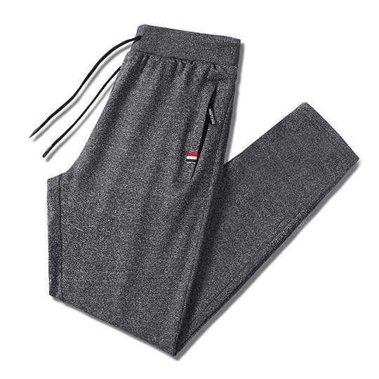 Herren Slim-Fit Jogginghose mit elastischem Rippbund, Kordelzug und Reißverschlusstaschen Shop Nory