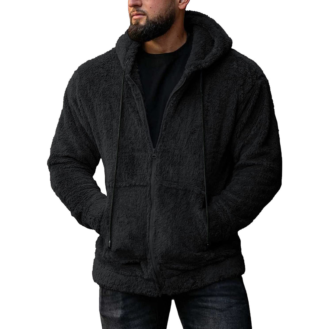 Herren nan kuschelige Teddyfleece Kapuzenjacke mit durchgehendem Reißverschluss Shop Nory