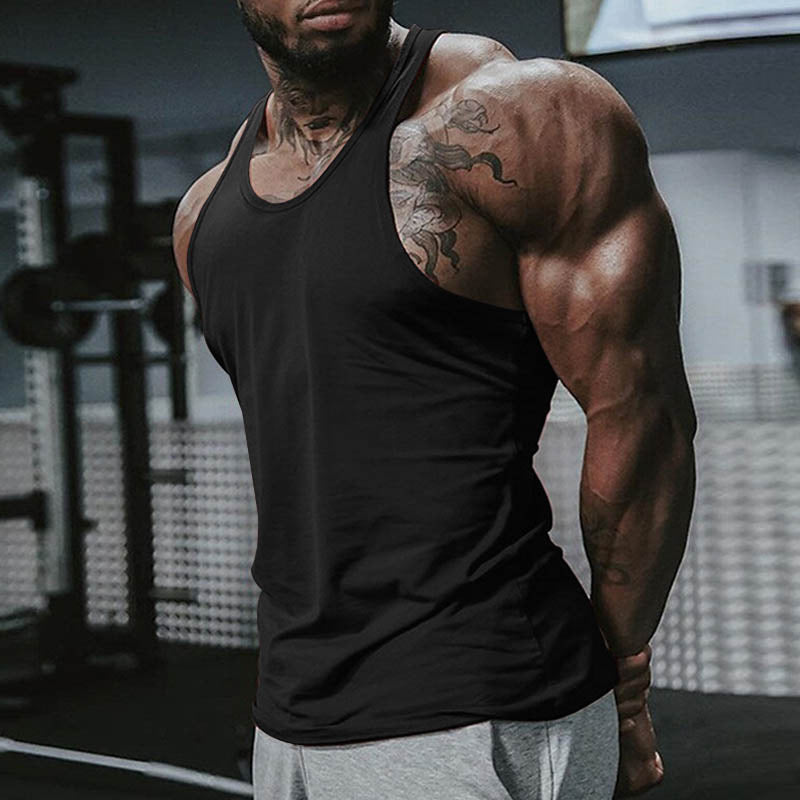 Herren atmungsaktives Fitness Tanktop mit Racerback-Design und körperbetontem Schnitt