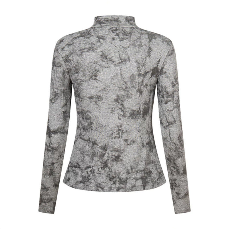 Damen Langarm-Shirt mit Stehkragen und dekorativer Kordel‑Applikation Shop Nory