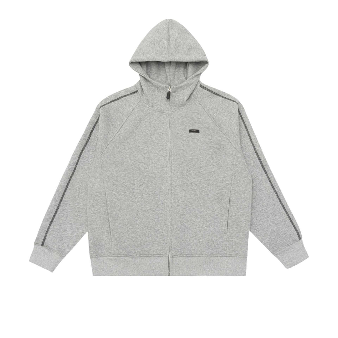 Unisex Oversize Reißverschluss-Kapuzenjacke mit Raglannähten und Rippenbündchen Shop Nory