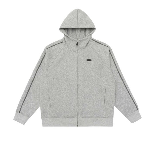Unisex Oversize Reißverschluss-Kapuzenjacke mit Raglannähten und Rippenbündchen Shop Nory