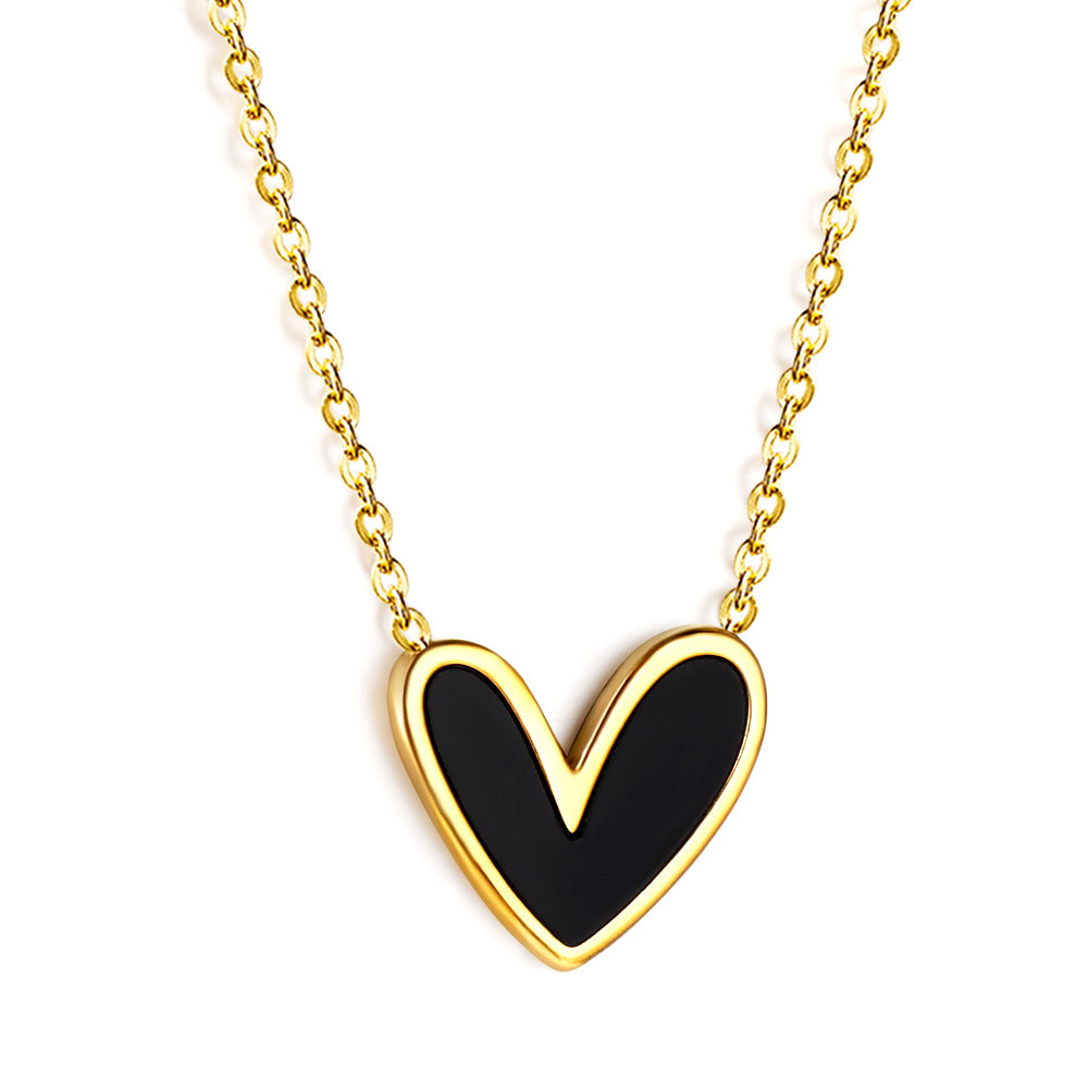 Damen elegante Halskette mit herzförmigem Anhänger aus hochwertigem Edelstahl Shop Nory