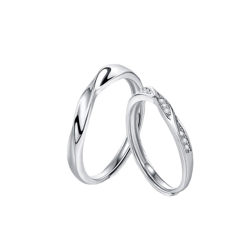 Damen Trauringe mit elegantem geschwungenem Design und funkelnden Akzenten Shop Nory