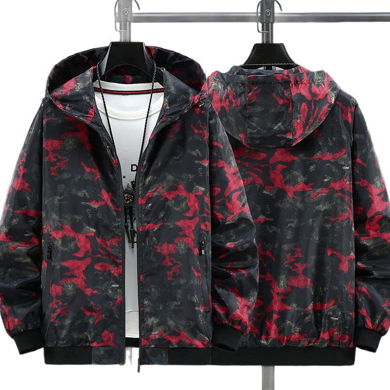 Herren Modische Kapuzenjacke mit Camouflage-Muster Shop Nory