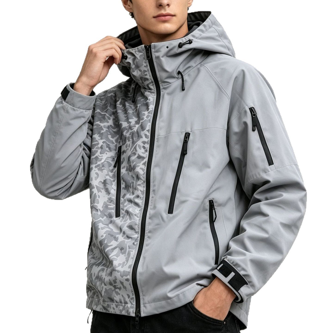 Herren Modische Funktionsjacke mit Kapuze