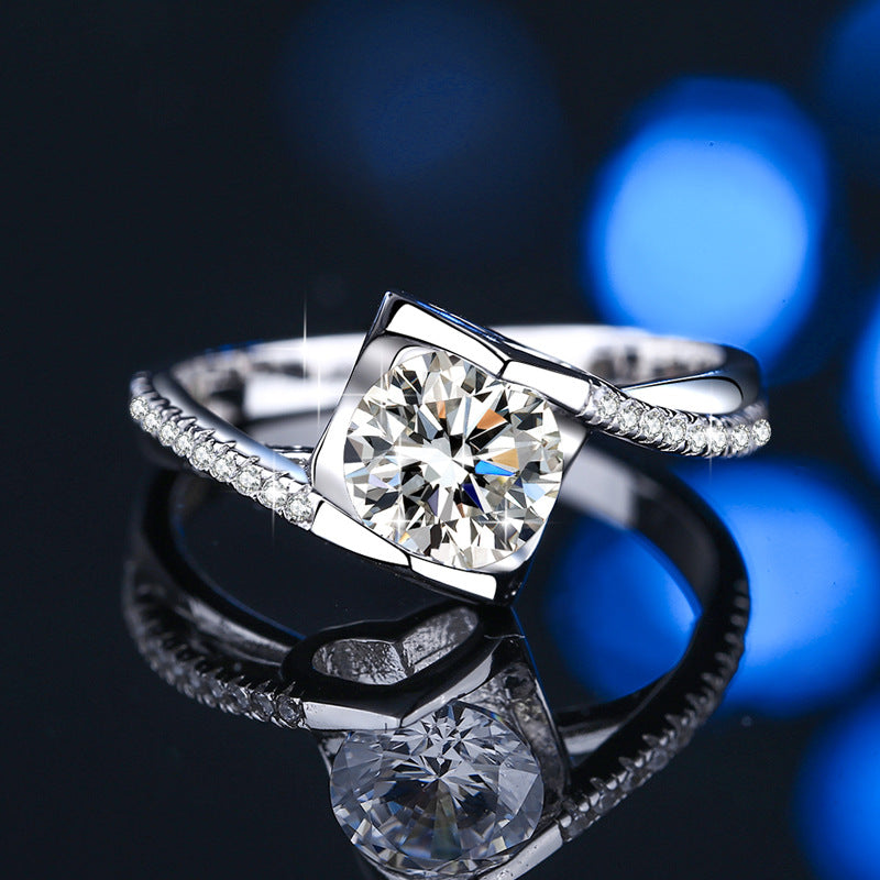 Damen eleganter Verlobungsring mit funkelndem Zirkonia Shop Nory