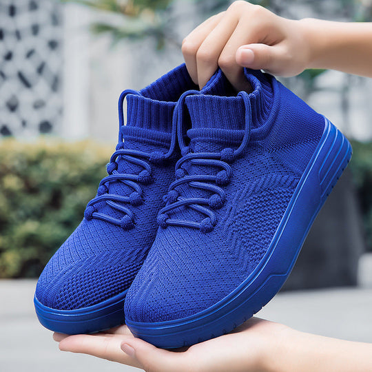 Damen Hohe Sneaker aus atmungsaktivem Strickmaterial