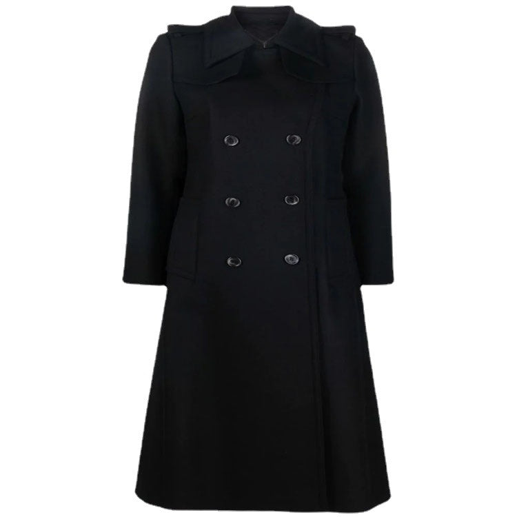Damen Gehrock-Mantel im Trenchcoat-Stil mit betonter Taille und Schulterriegel Shop Nory