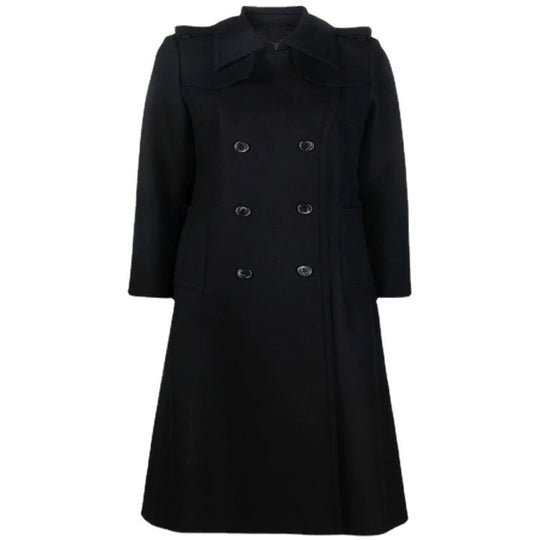 Damen Gehrock-Mantel im Trenchcoat-Stil mit betonter Taille und Schulterriegel Shop Nory