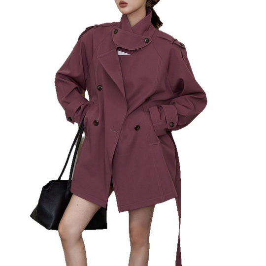 Damen Eleganter Trenchcoat mit Taillengürtel Shop Nory