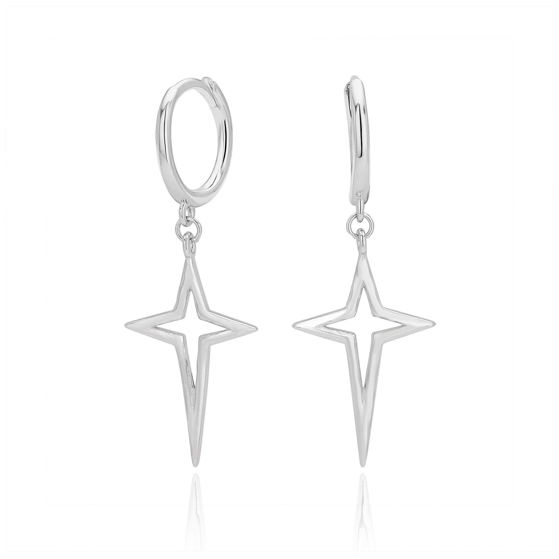 Damen Ohrringe mit modernem Sternendesign aus 925 Sterling Silber Shop Nory