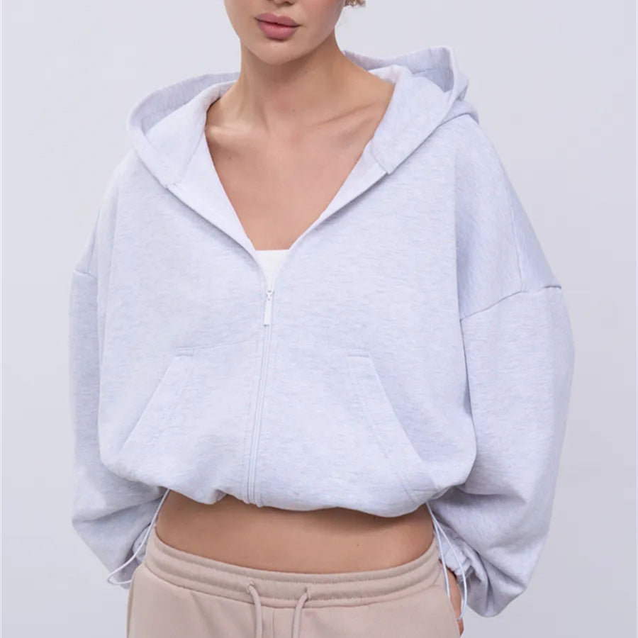 Damen Modischer cropped Zip-Hoodie Shop Nory
