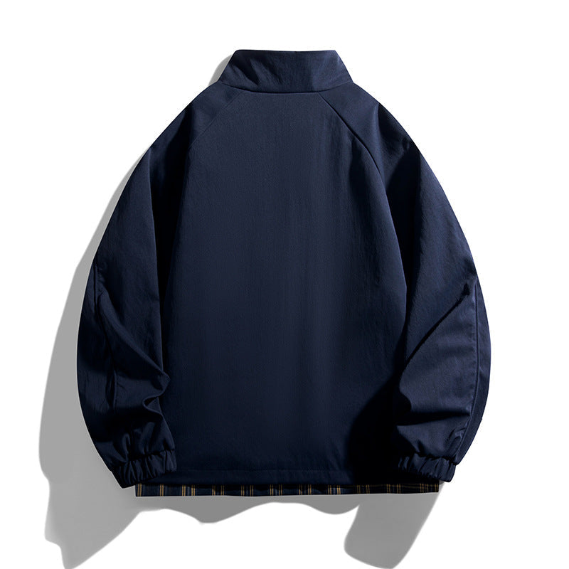 Herren lässige Übergangsjacke mit hohem Kragen und praktischen Reißverschlusstaschen
