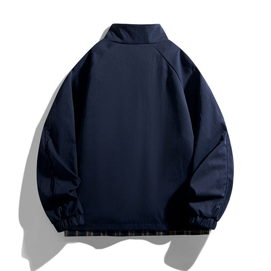 Herren lässige Übergangsjacke mit hohem Kragen und praktischen Reißverschlusstaschen