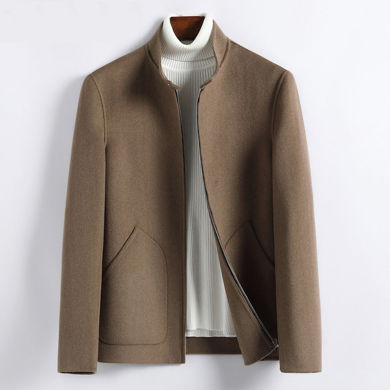 Herren Elegante Kurzjacke aus Wollmix mit Stehkragen, verdecktem Reißverschluss und konturierten Eingrifftaschen Shop Nory