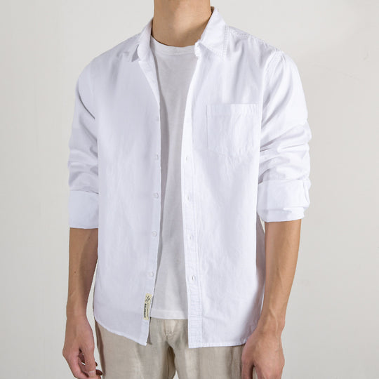 Herren Leichtes Baumwoll‑Leinen Overshirt mit Brusttasche und Relaxed‑Fit Shop Nory