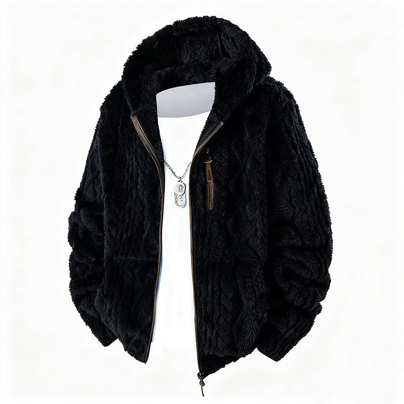 Herren Fleece Jacke mit Kapuze Shop Nory