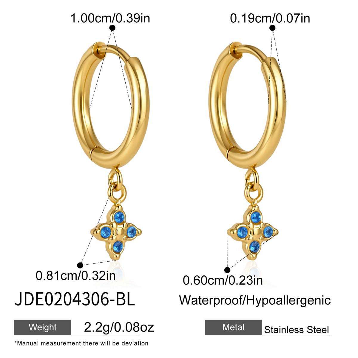 Damen Ohrhänger mit stilvollem Kreuzdesign und funkelnden Zirkonia Shop Nory