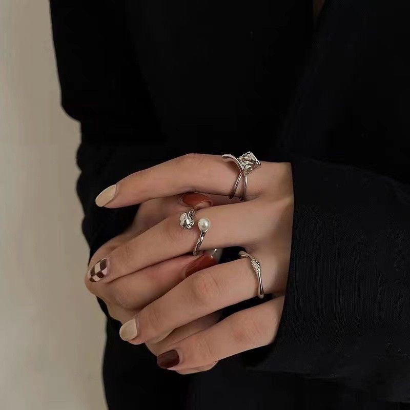 Damen Offener Ring mit kunstvollem, skulpturalem Design Shop Nory