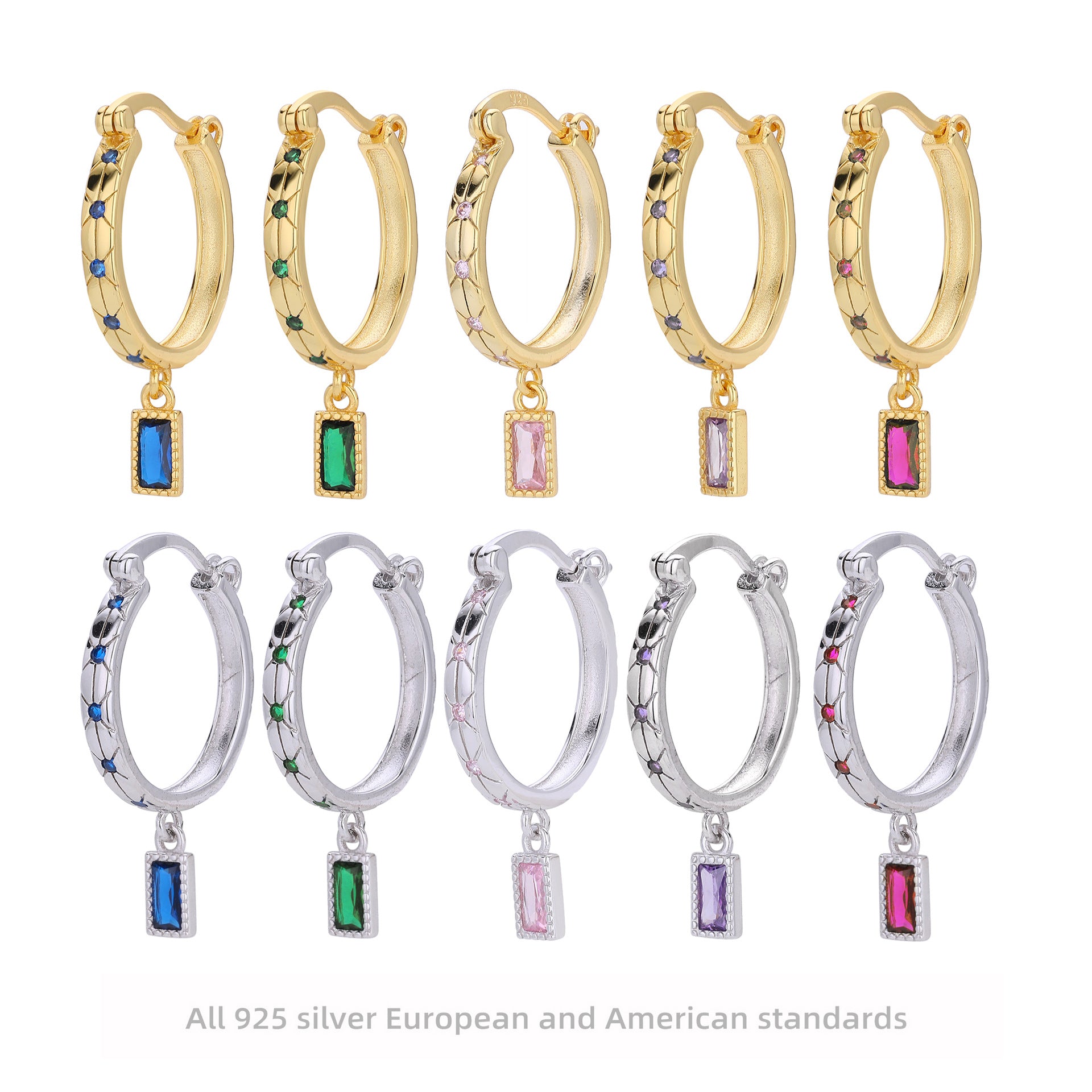 Damen Creolen mit funkelnden Zirkonsteinen und luxuriösem Design Shop Nory