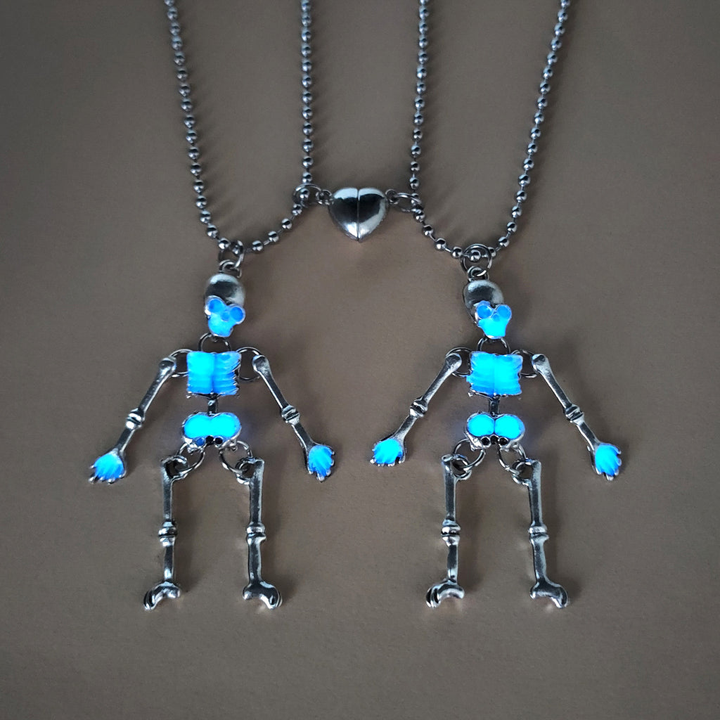 Damenkette mit leuchtendem Skelettdesign Shop Nory