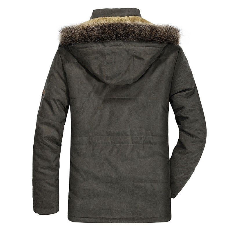 Herren hochwertiger Winterparka im Canvas‑Style mit abnehmbarem Kunstfellkragen und Thermofutter Shop Nory
