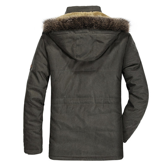 Herren hochwertiger Winterparka im Canvas‑Style mit abnehmbarem Kunstfellkragen und Thermofutter Shop Nory