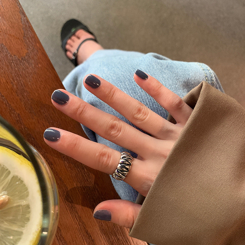 Damen Modischer Ring im modernen Wellen-Design Shop Nory
