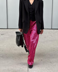 Damen Glitzernde Palazzo-Hose