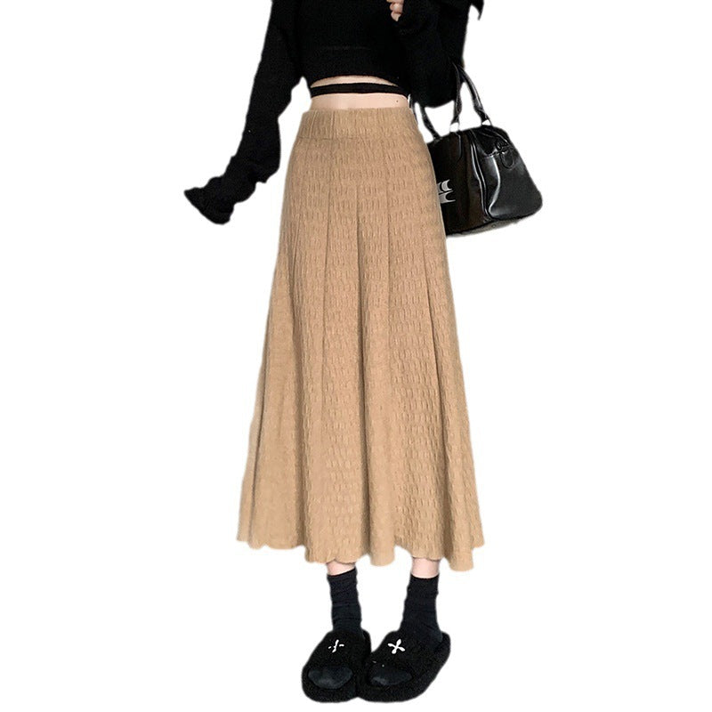 Damen Langer Rock mit strukturiertem Design Shop Nory