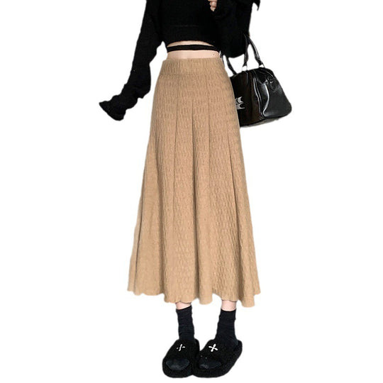 Damen Langer Rock mit strukturiertem Design Shop Nory